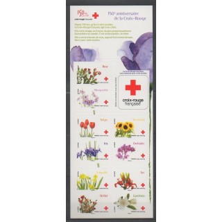 Timbres - France - Autoadhésifs - 2014 - No BC989 - Santé ou Croix-Rouge - Fleurs
