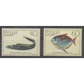 Stamps - Portugal (Madeira) - 1985 - Nb 103/104 - Sea animals