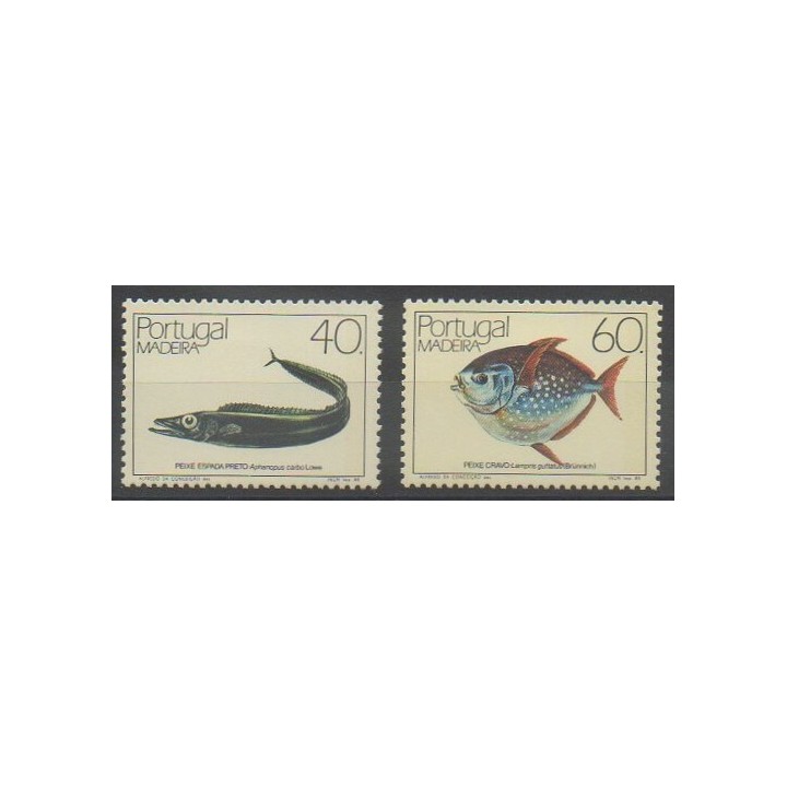 Stamps - Portugal (Madeira) - 1985 - Nb 103/104 - Sea animals