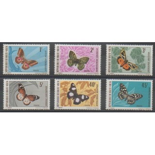 Stamps - Upper Volta - 1971 - Nb 242/247 - Insects