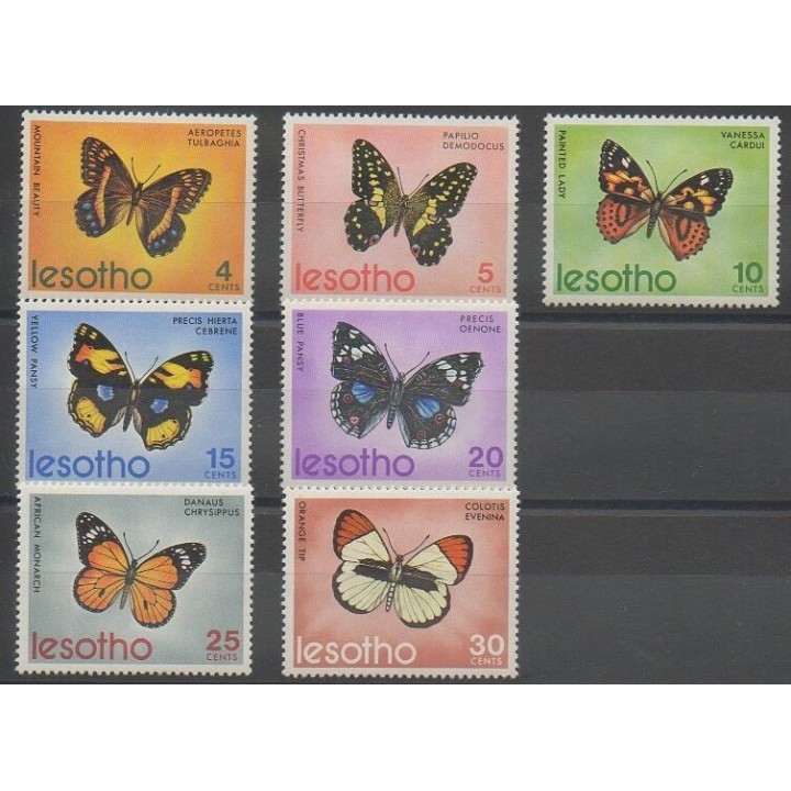 Stamps - Lesotho - 1973 - Nb 242/248 - Insects