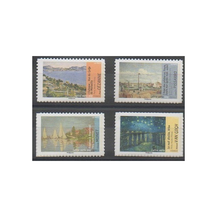 Stamps - France - Self-adhesive - 2013 - Nb 826A - 828A - 829A - 835A - Paintings
