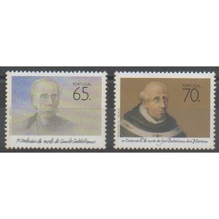 Timbres - Portugal - 1990 - No 1807/1808 - Littérature