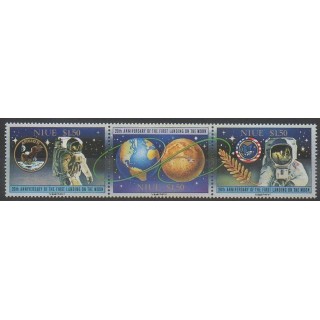 Stamps - Niue - 1989 - Nb 544/546 - Space