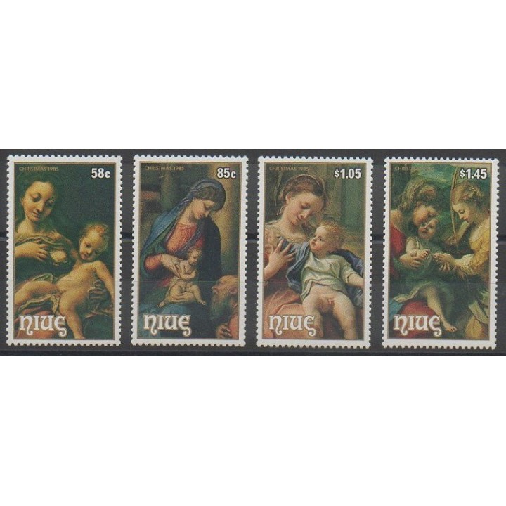 Timbres - Niue - 1985 - No 484/487 - Noël