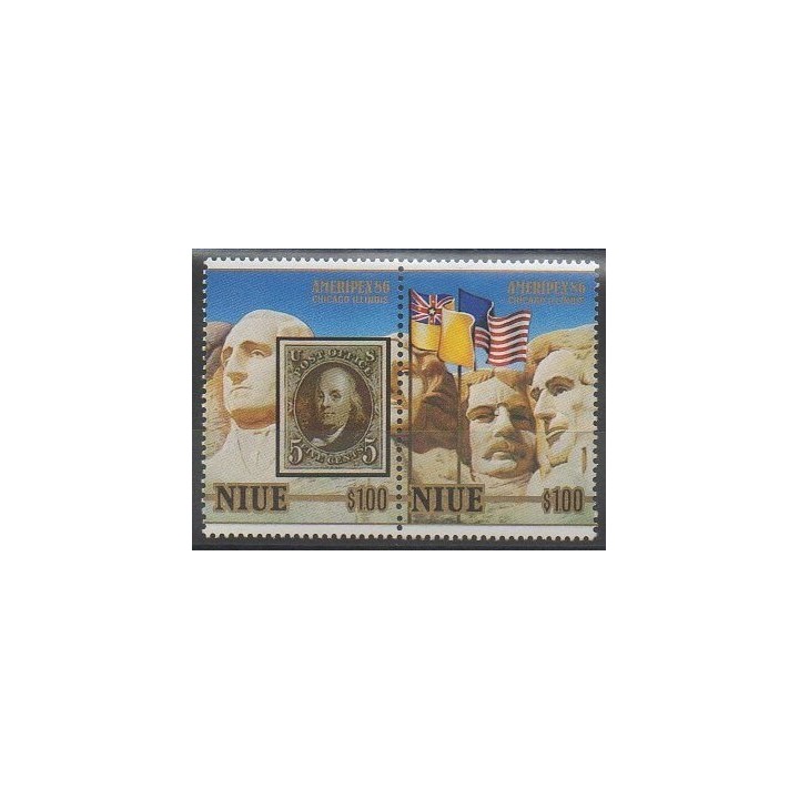Stamps - Niue - 1986 - Nb 495/496 - Exhibition - Philately