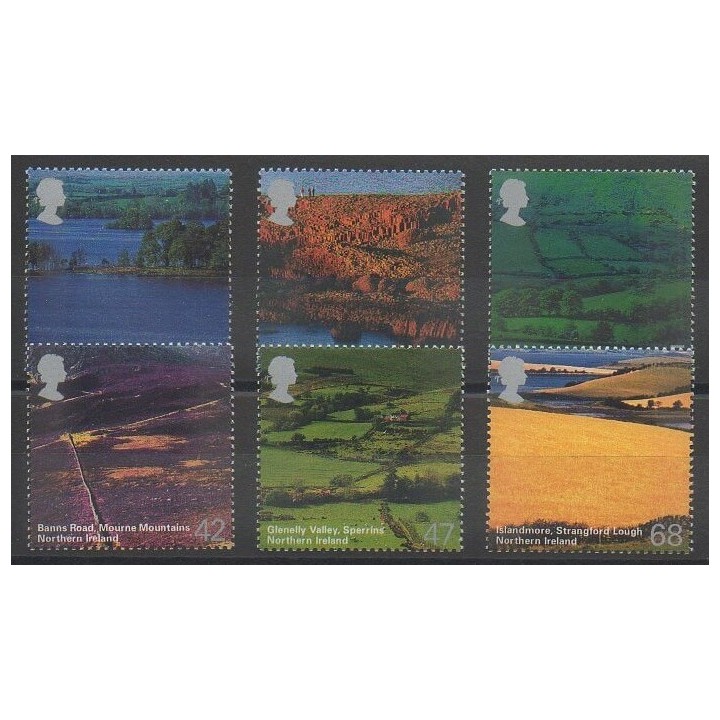 Timbres - Grande-Bretagne - 2004 - No 2533/2538 - Sites