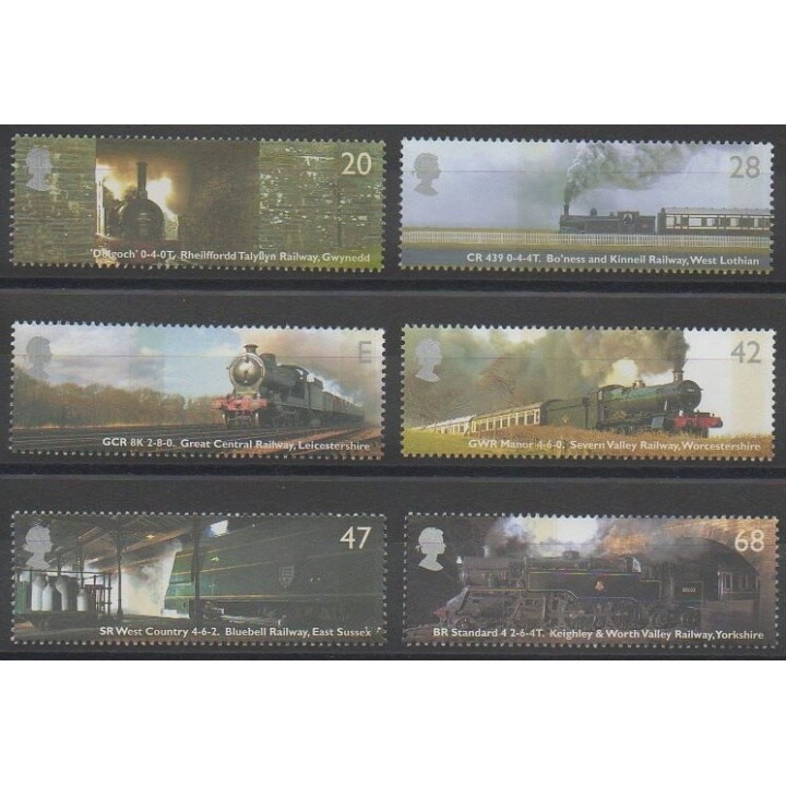 Stamps - Great Britain - 2004 - Nb 2512/2517 - Trains