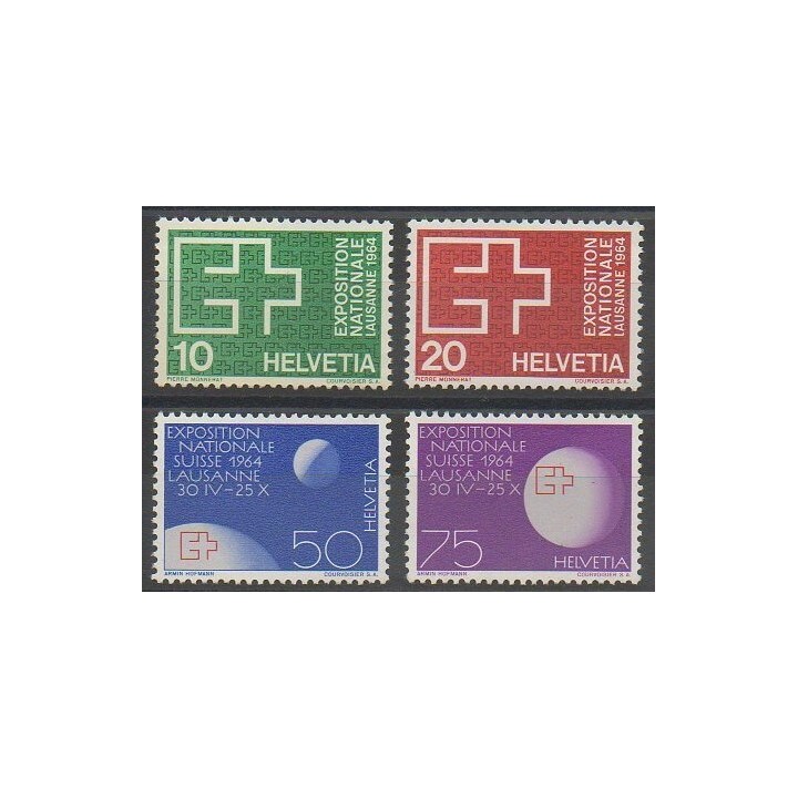 Stamps - Swiss - 1963 - Nb 717/720 - Exhibition