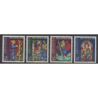 Stamps - Swiss - 1969 - Nb 834/837 - Art