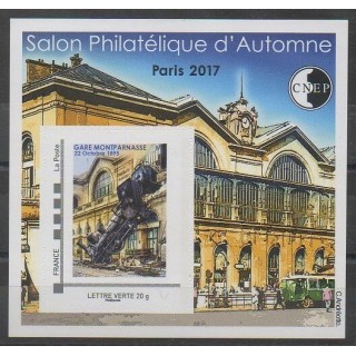 Timbres - France - Feuillets CNEP - 2017 - No CNEP 76 - Chemins de fer