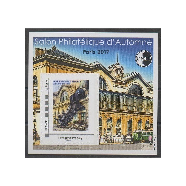 Stamps - France - CNEP Sheets - 2017 - Nb CNEP 76 - Trains