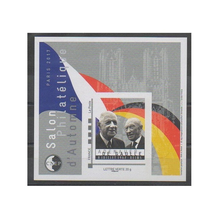 Timbres - France - Feuillets CNEP - 2017 - No CNEP 75 - De Gaulle