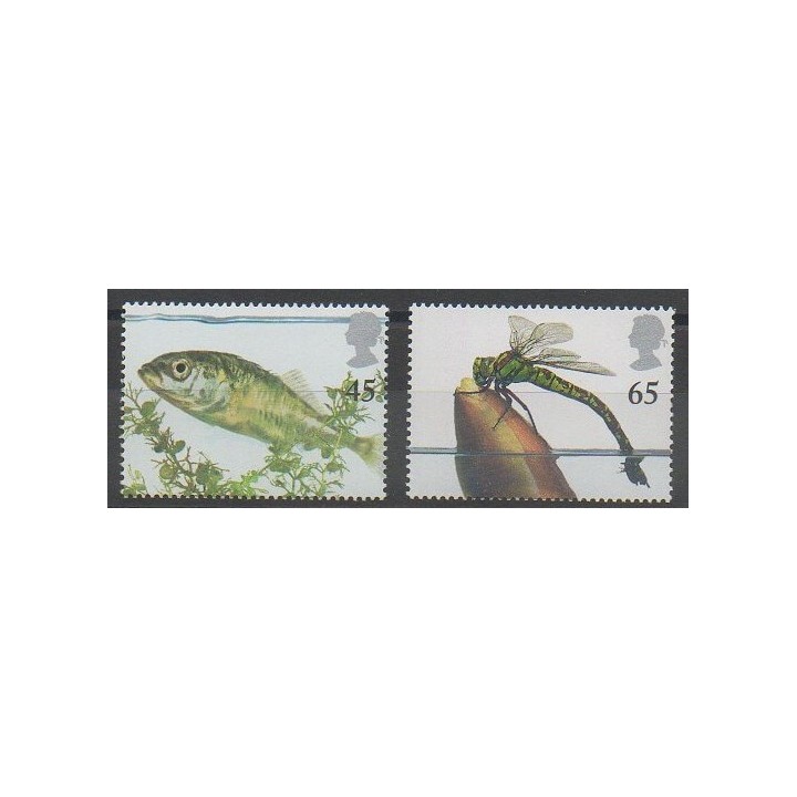 Timbres - Grande-Bretagne - 2001 - No 2264/2265 - Animaux