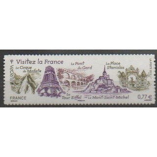 Timbres - France - Autoadhésifs - 2012 - No 713 - Sites