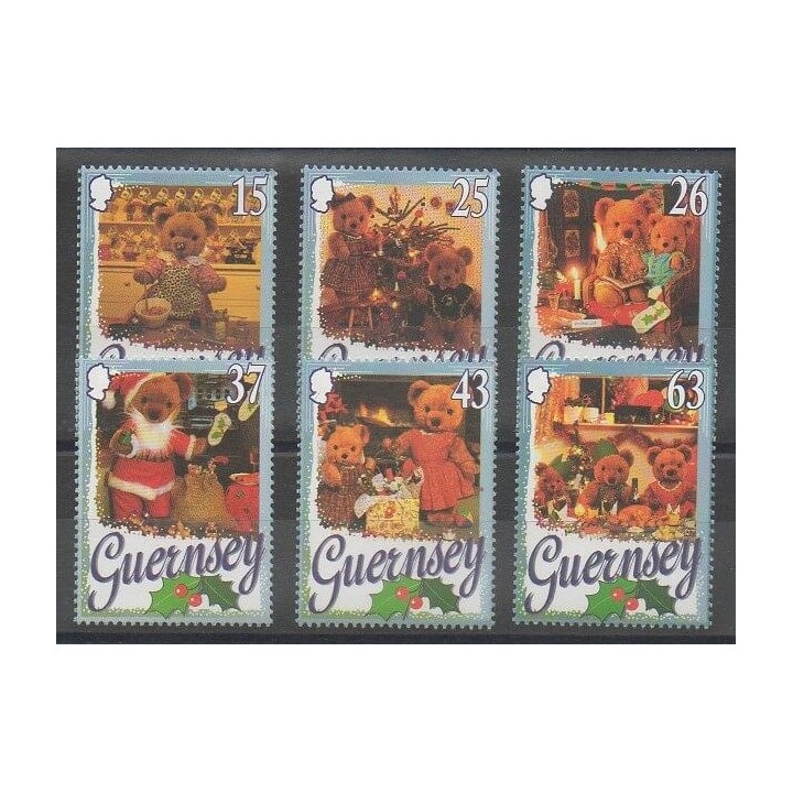 Timbres - Guernesey - 1997 - No 757/762 - Noël