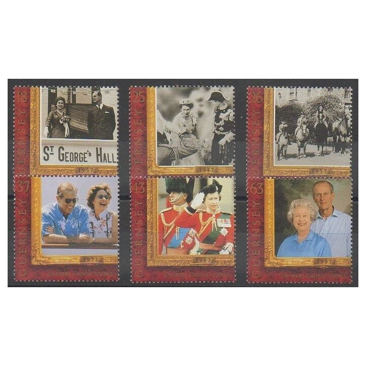Stamps - Guernsey - 1997 - Nb 763/768 - Royalty