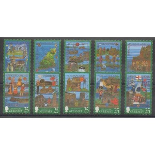 Timbres - Guernesey - 1998 - No 769/778 - Histoire