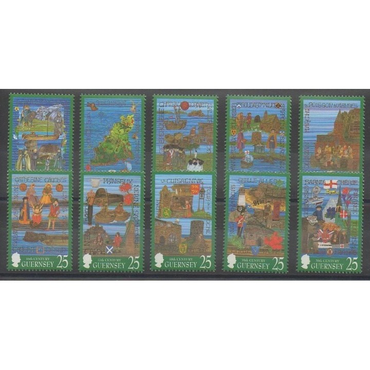 Stamps - Guernsey - 1998 - Nb 769/778 - Various Historics Themes