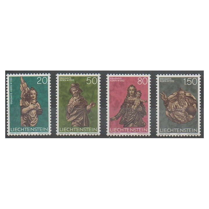 Timbres - Liechtenstein - 1977 - No 629/632 - Art  - Noël