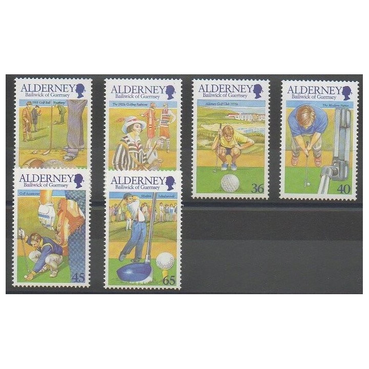 Timbres - Aurigny (Alderney) - 2001 - No 174/179 - Sports divers