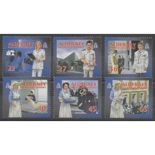 Timbres - Aurigny (Alderney) - 2001 - No 168/173 - Santé ou Croix-Rouge