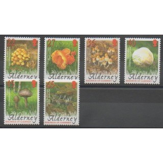 Timbres - Aurigny (Alderney) - 2004 - No 225/230 - Champignons