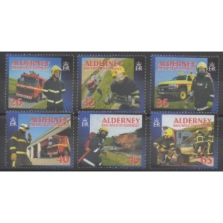 Stamps - Aurigny (Alderney) - 2004 - Nb 243/248 - Firemen