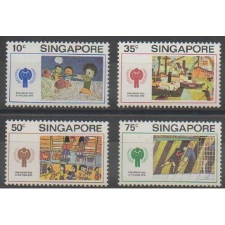 Timbres - Singapour - 1979 - No 327/330 - Enfance