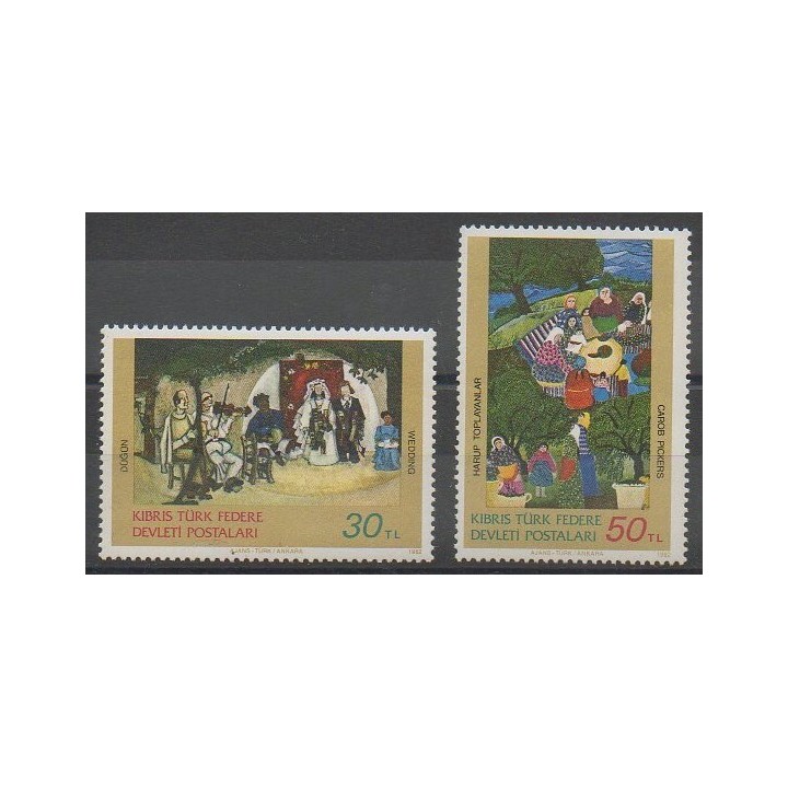 Timbres - Turquie - Chypre du nord - 1982 - No 107/108