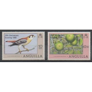 Timbres - Anguilla - 1980 - No 348/349 - Scoutisme