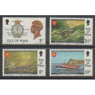 Timbres - Man (Ile de) - 1974 - No 25/28 - Navigation