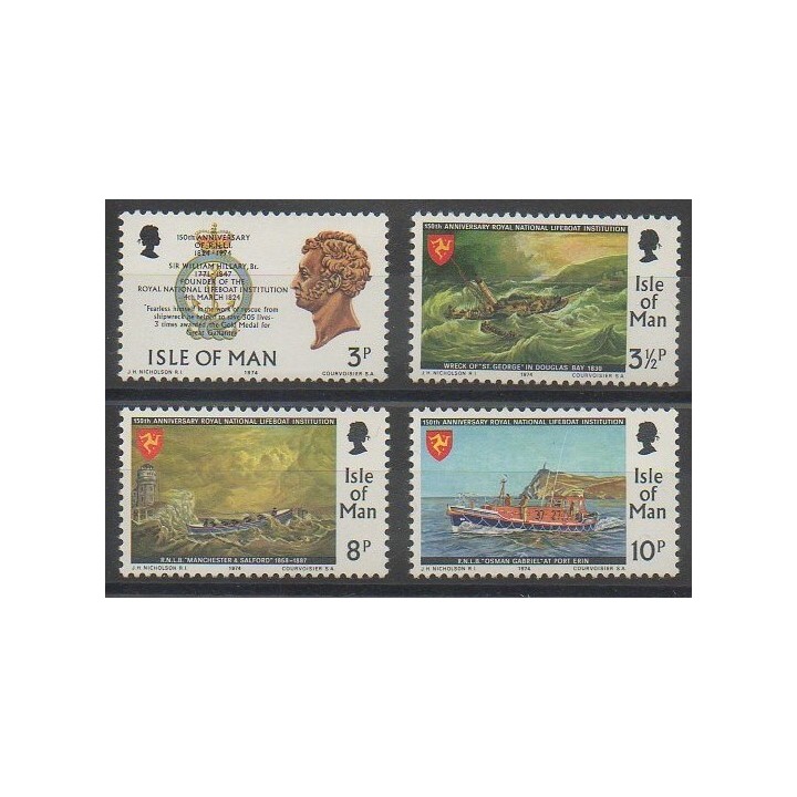 Stamps - Man (Isle of) - 1974 - Nb 25/28 - Boats