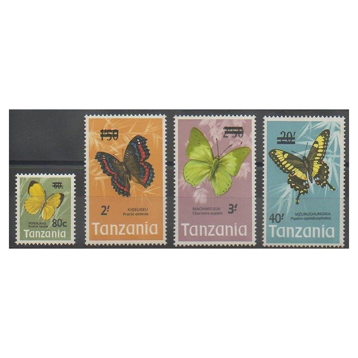 Timbres - Tanzanie - 1975 - No 48/51 - Insectes