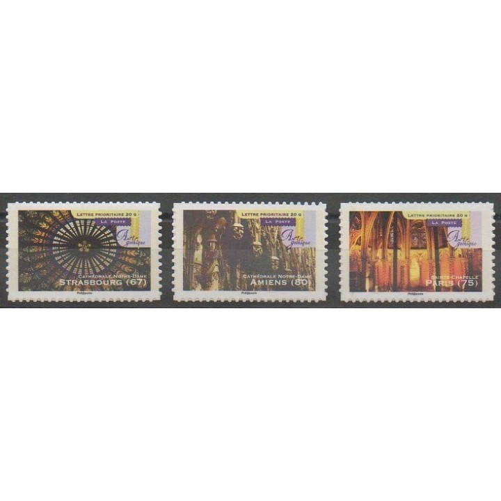Stamps - France - Self-adhesive - 2011 - Nb 558A - 559A - 562A - Churches
