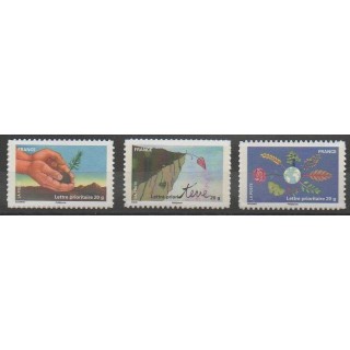 Timbres - France - Autoadhésifs - 2011 - No 526A - 527A - 537A - Environnement