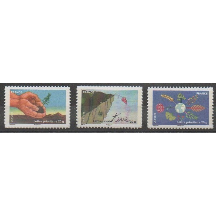 Stamps - France - Self-adhesive - 2011 - Nb 526A - 527A - 537A - Environment