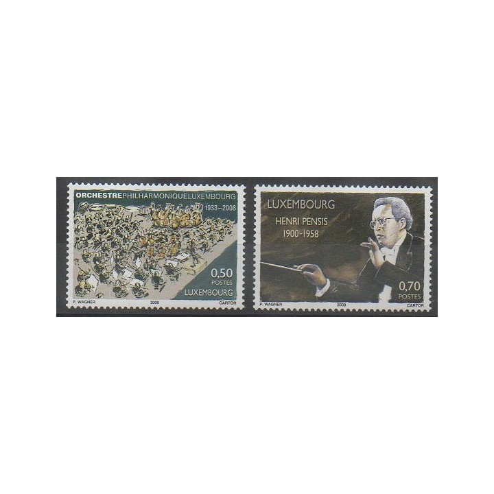 Stamps - Luxembourg - 2008 - Nb 1723/1724 - Music