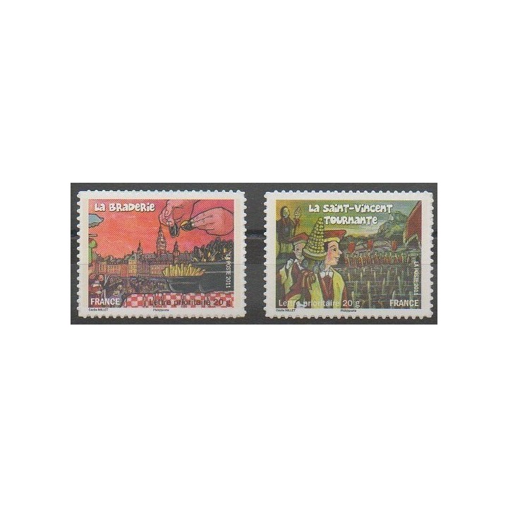 Timbres - France - Autoadhésifs - 2011 - No 568A - 583A - Folklore