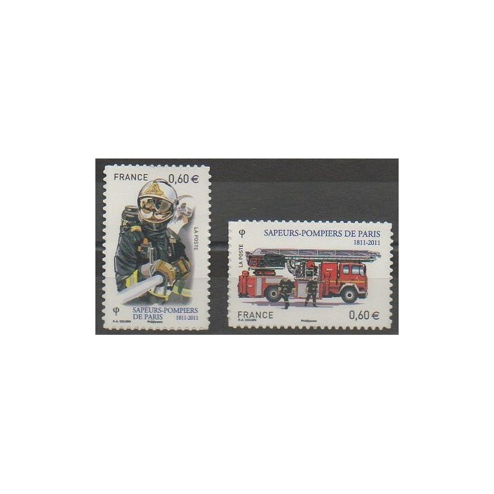Stamps - France - Self-adhesive - 2011 - Nb 601/602 - Firemen