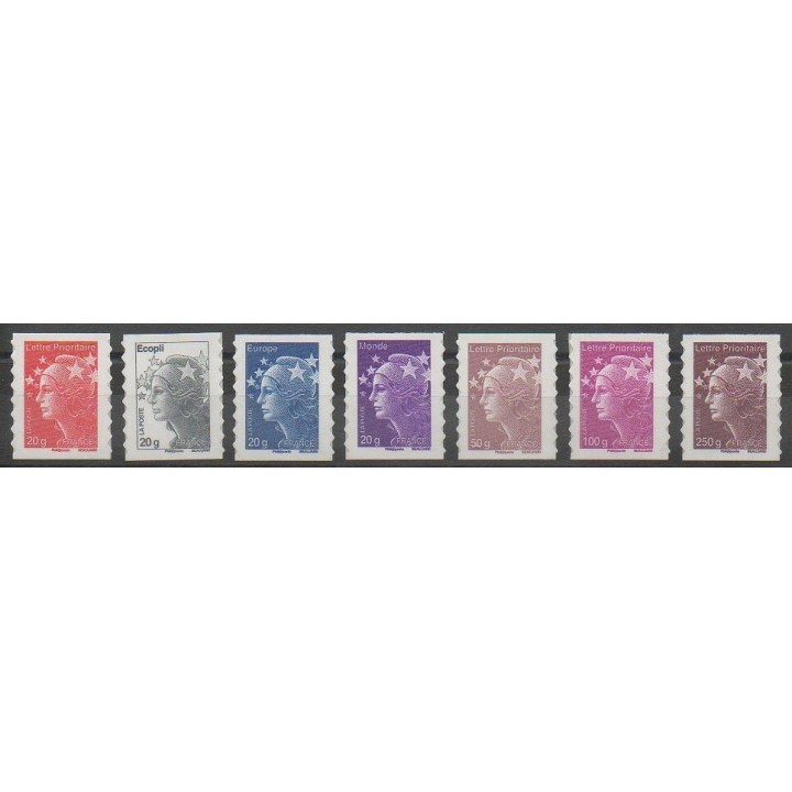 Timbres - France - Autoadhésifs - 2011 - No 590a - 591/596