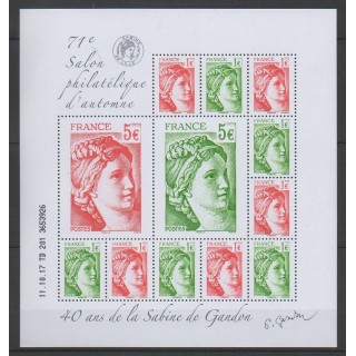 Stamps - France - Blocks and sheets - 2017 - Nb Bloc Sabine de Gandon