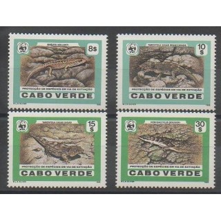 Stamps - Cape Verde - 1986 - Nb 493/496 - Reptils