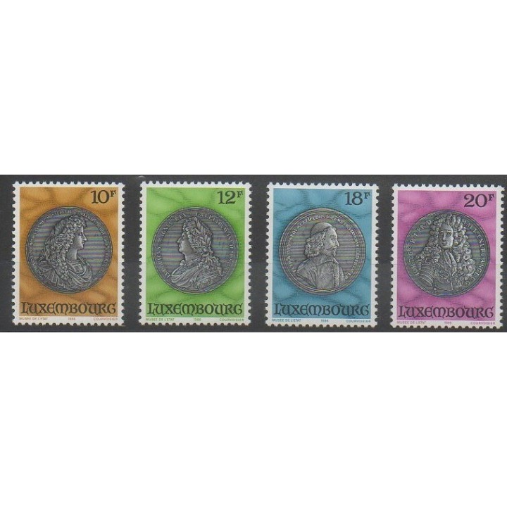 Timbres - Luxembourg - 1986 - No 1094/1097 - Monnaies, billets ou médailles
