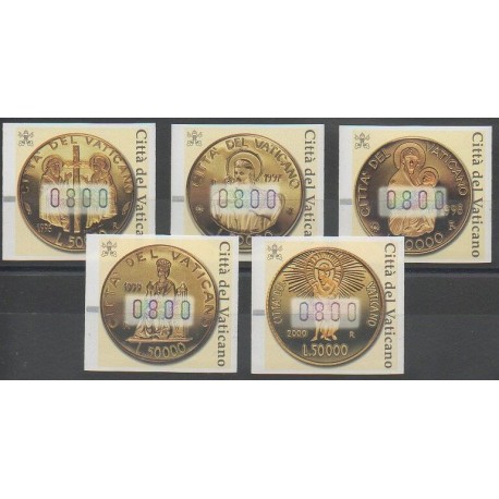 Vatican - 2001 - Nb TD6/TD10 - Coins, Banknotes Or Medals