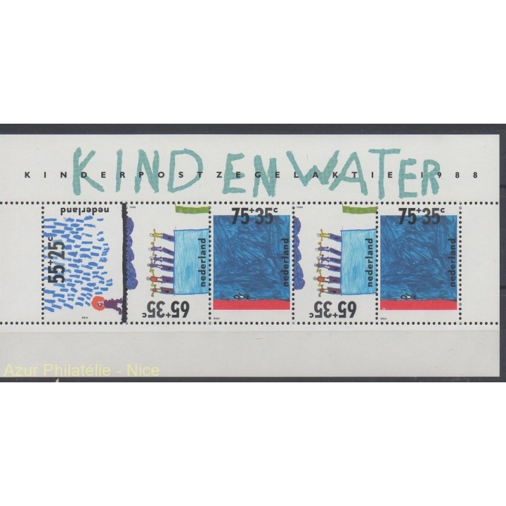 Timbres - Thème dessins d'enfants - Pays-Bas - 1988 - No BF 32