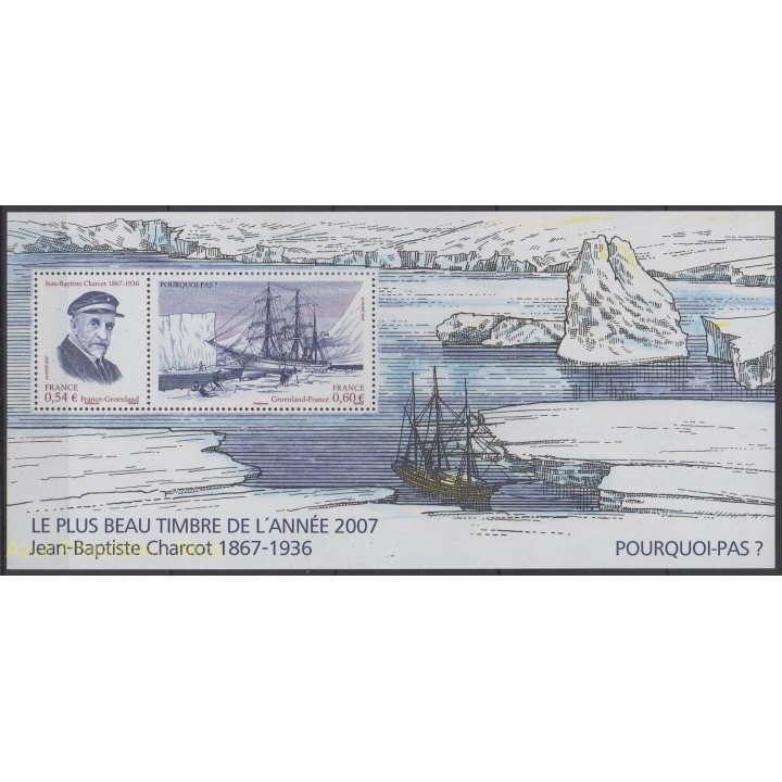 Timbres - Thème régions polaires - France - Bloc souvenir - 2008 - No BS 34