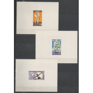 Timbres - Bénin - 1977 - No 397/399 - Epreuves de luxe - Sports divers