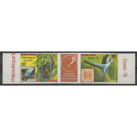 Gabon - 1978 - Nb 215A ND - Birds - Stamps on stamps