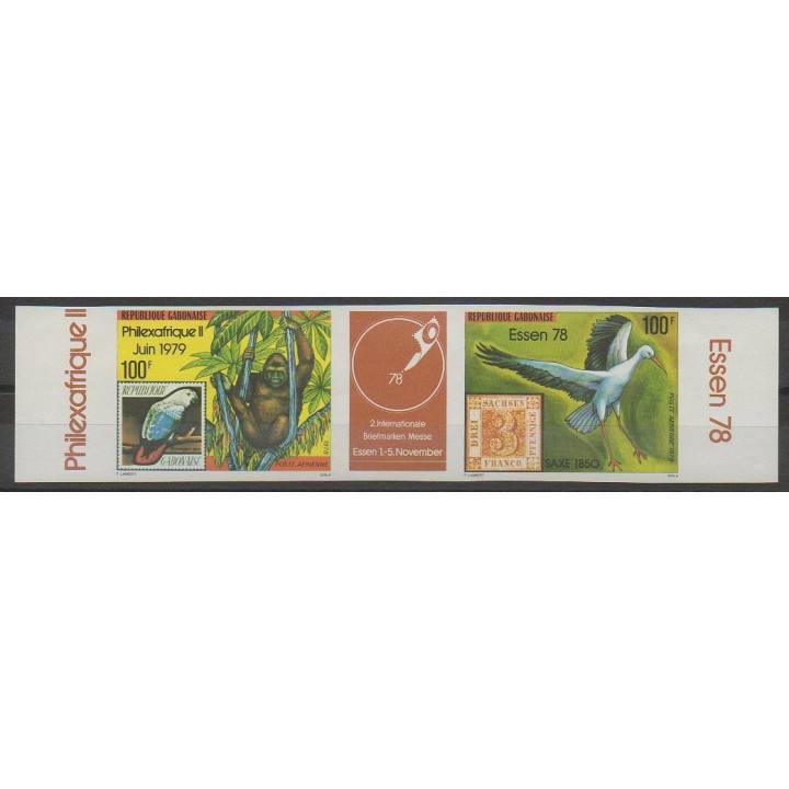 Stamps - Gabon - 1978 - Nb 215A ND - Birds - Stamps on stamps
